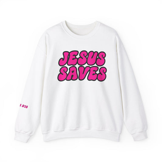 Jesus Saves Unisex Heavy Blend™ Crewneck Sweatshirt