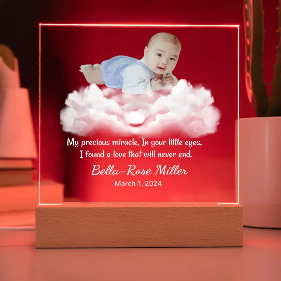 Baby We Love You Personalized Children Night Lamp
