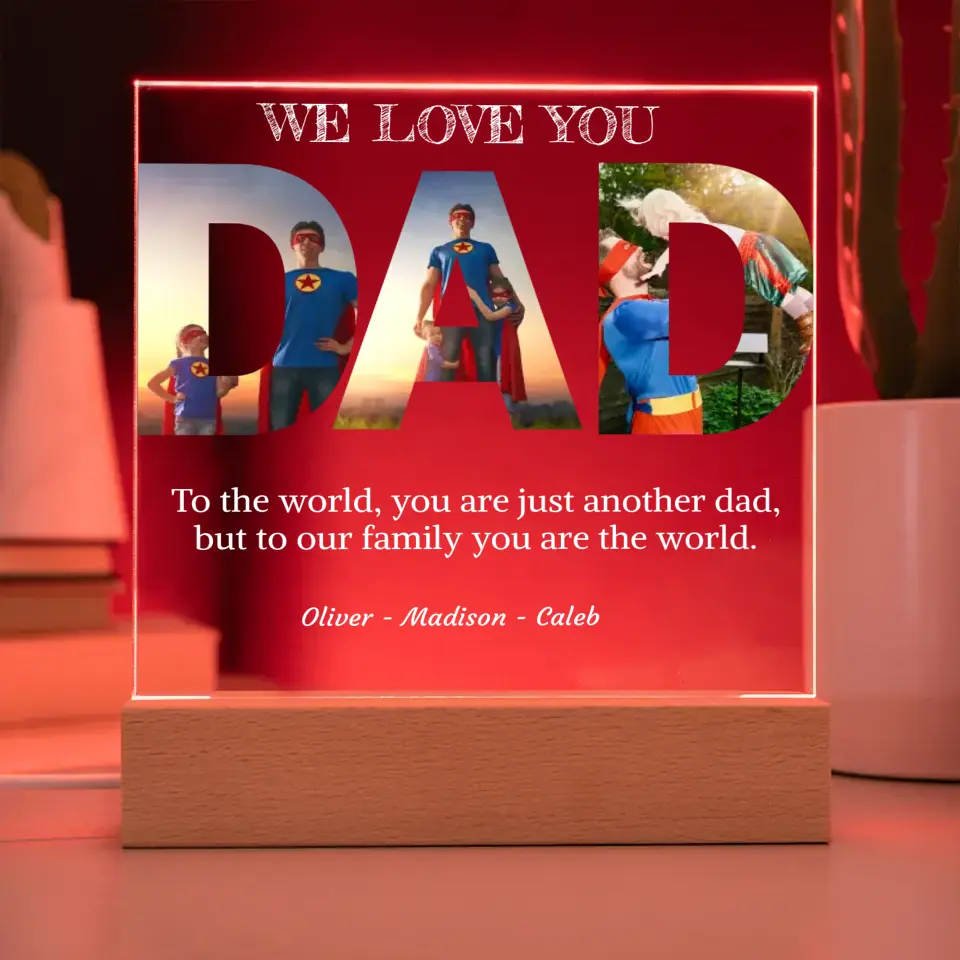 Father's Day Letters Table Lamp