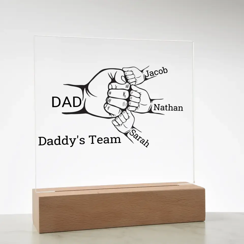 Daddy's Team Acrylic Plaque