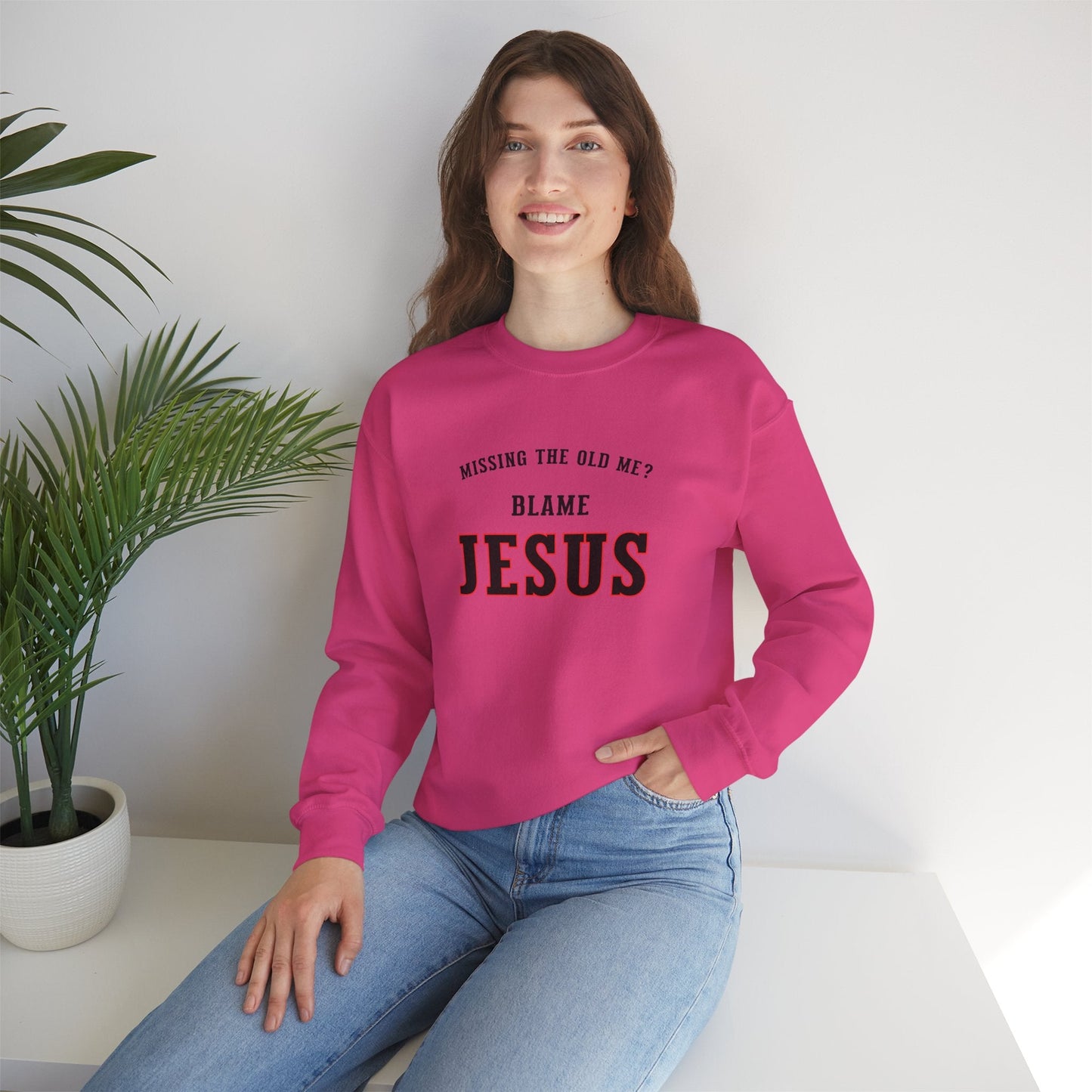 Blame Jesus Unisex Heavy Blend™ Crewneck Sweatshirt