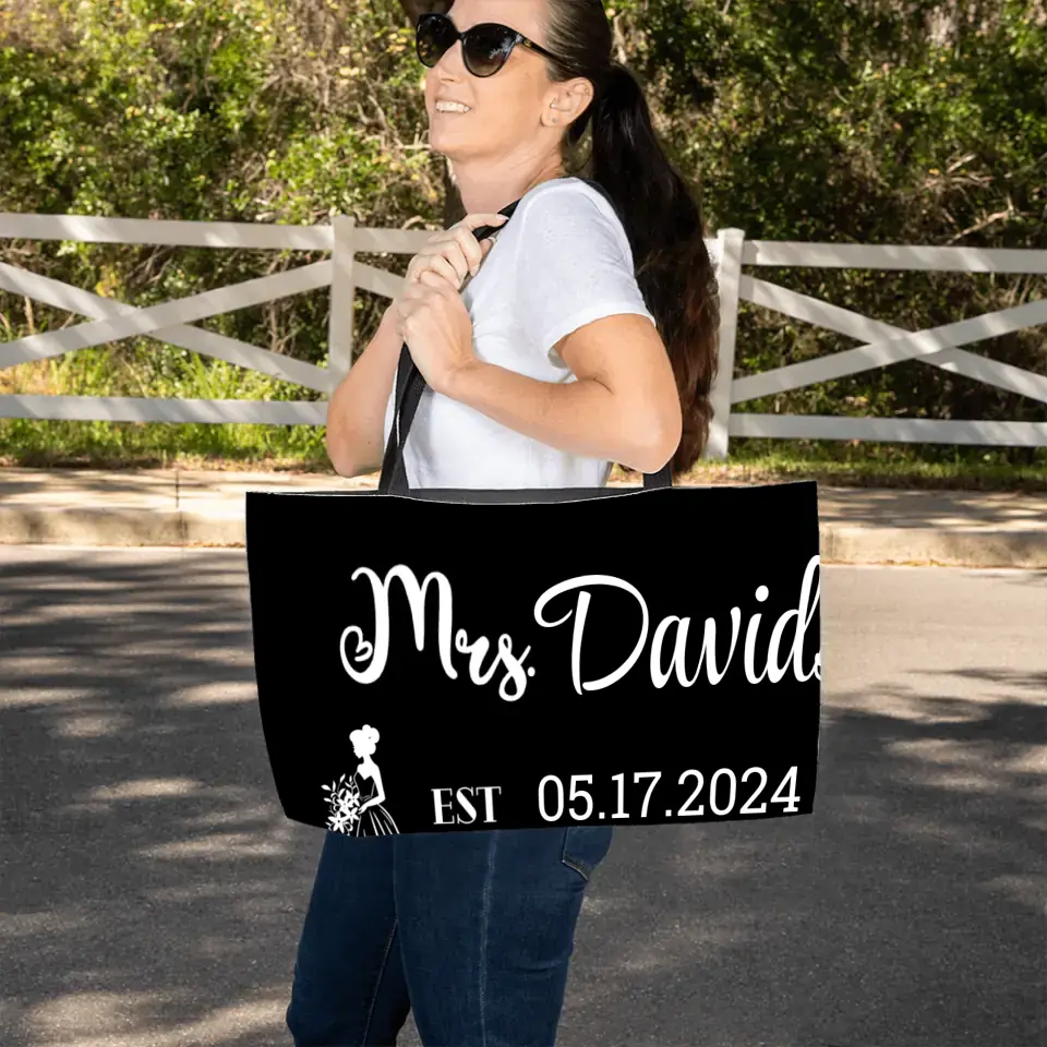 Personalized Bride Tote Bag