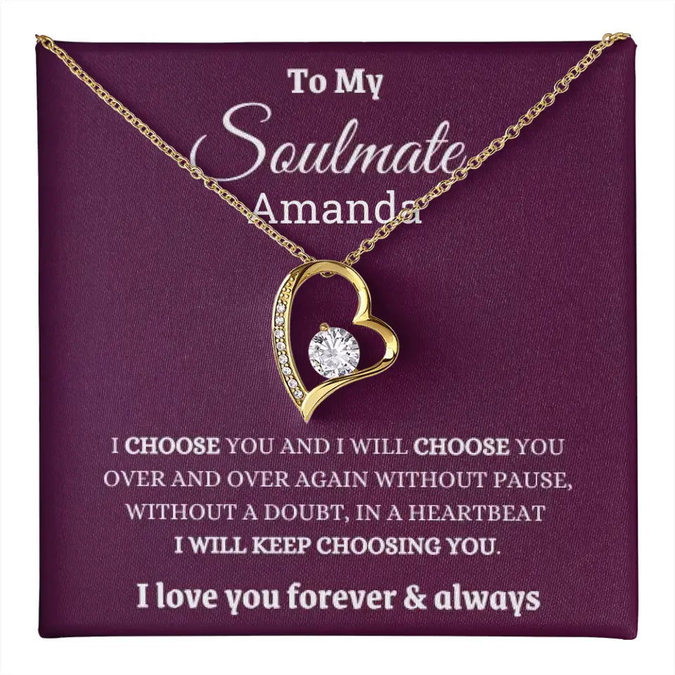 I love My Soulmate Forever Love Necklace