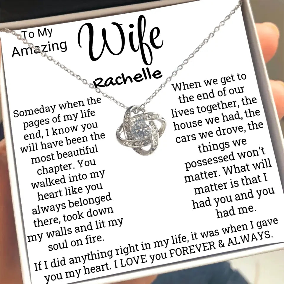 We Will Always Have Each Other Love Knot Necklace