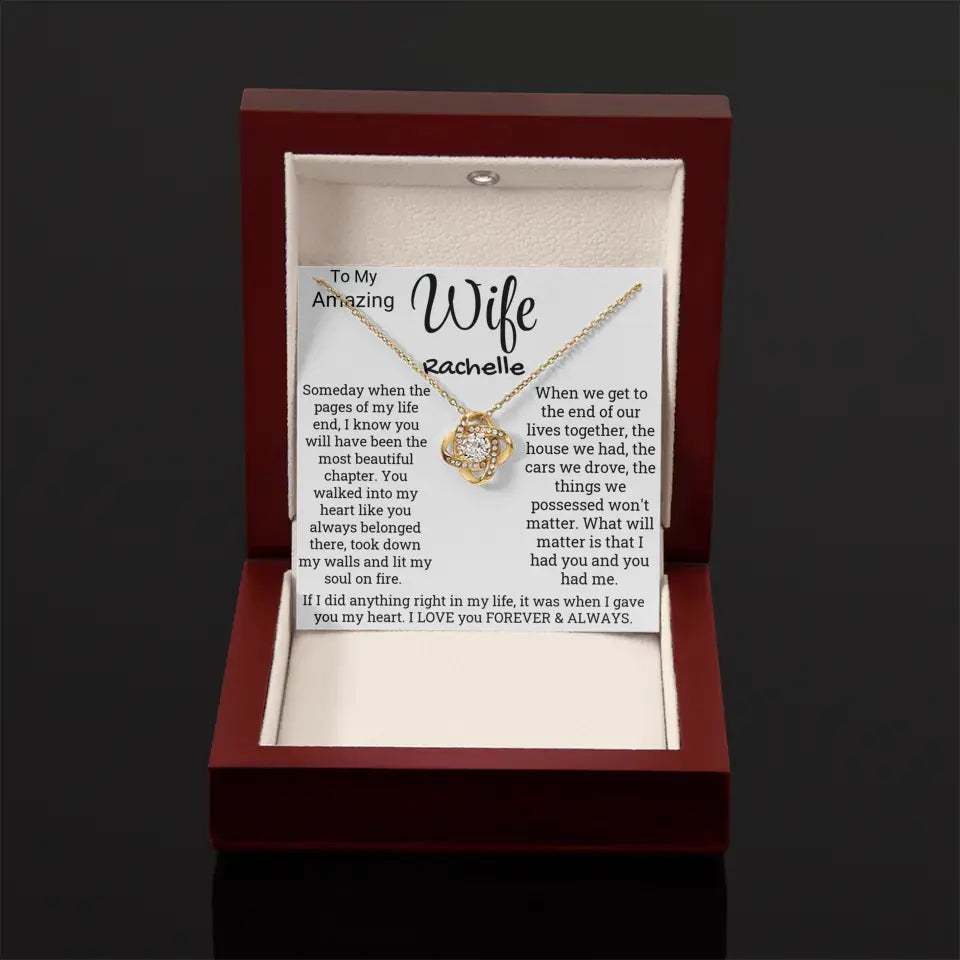 We Will Always Have Each Other Love Knot Necklace