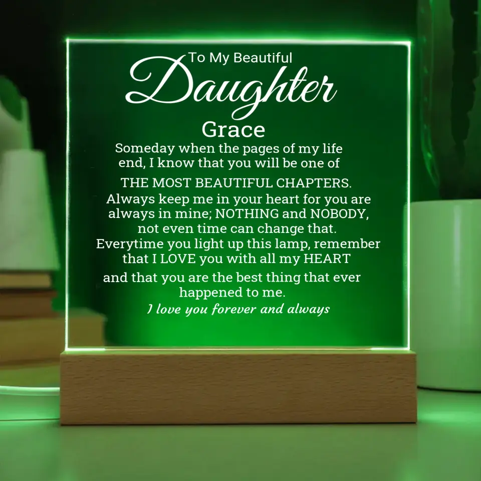 I love You My Daughter Square Plaque Acrylic