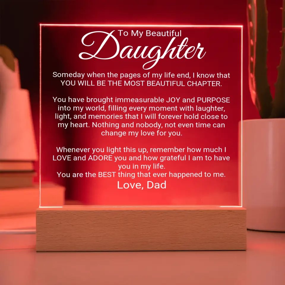 Remember I Adore You Daughter Night Light