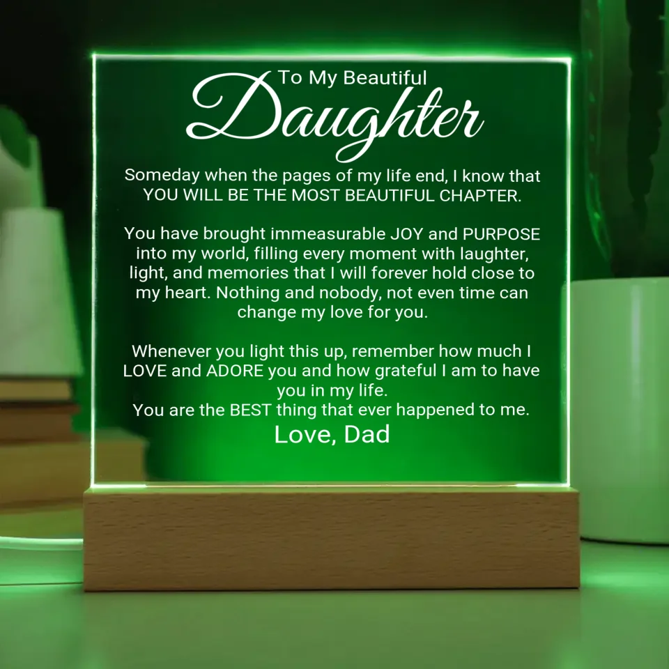 Remember I Adore You Daughter Night Light