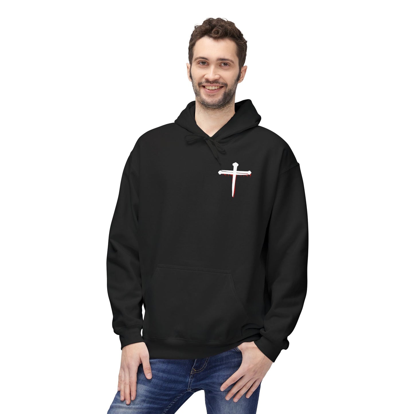 Jesus Saves Unisex Religious Fleece Hoodie | Apparel, Christian Hoodie, Inspirational Wear, Faith-Based Gift, Casual Churchwear
