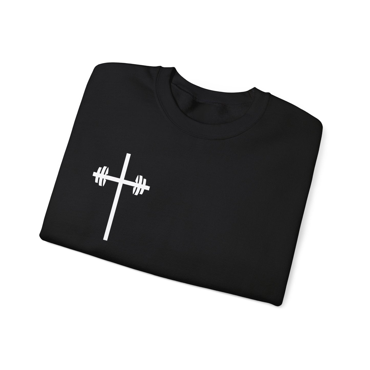 Faith & Strength Crewneck Sweatshirt - It's Never Luck, It's Always God gym sweatshirt