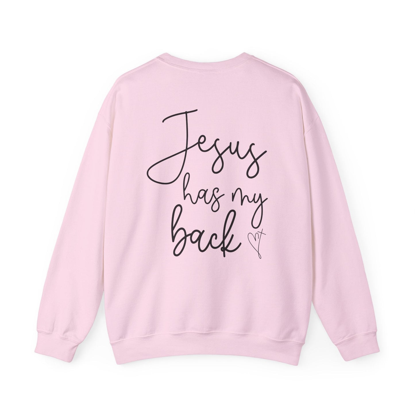 Jesus Has My Back Unisex Heavy Blend™ Crewneck Sweatshirt