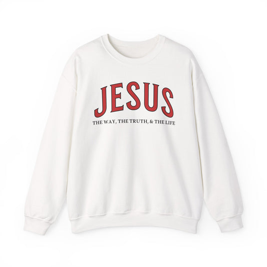 JESUS, The Way, The Truth & The Life - Faith-Inspired Crewneck Sweatshirt