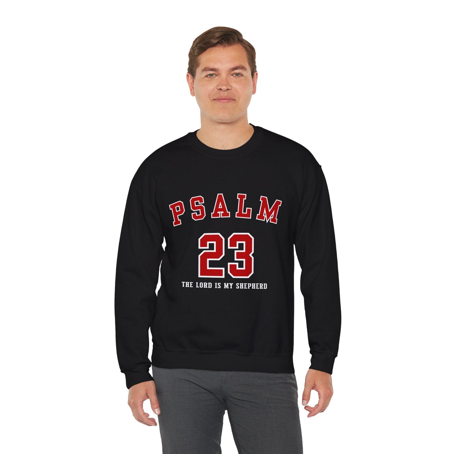 Psalm 23 The Lord Is My Shepherd Unisex Heavy Blend™ Crewneck Sweatshirt
