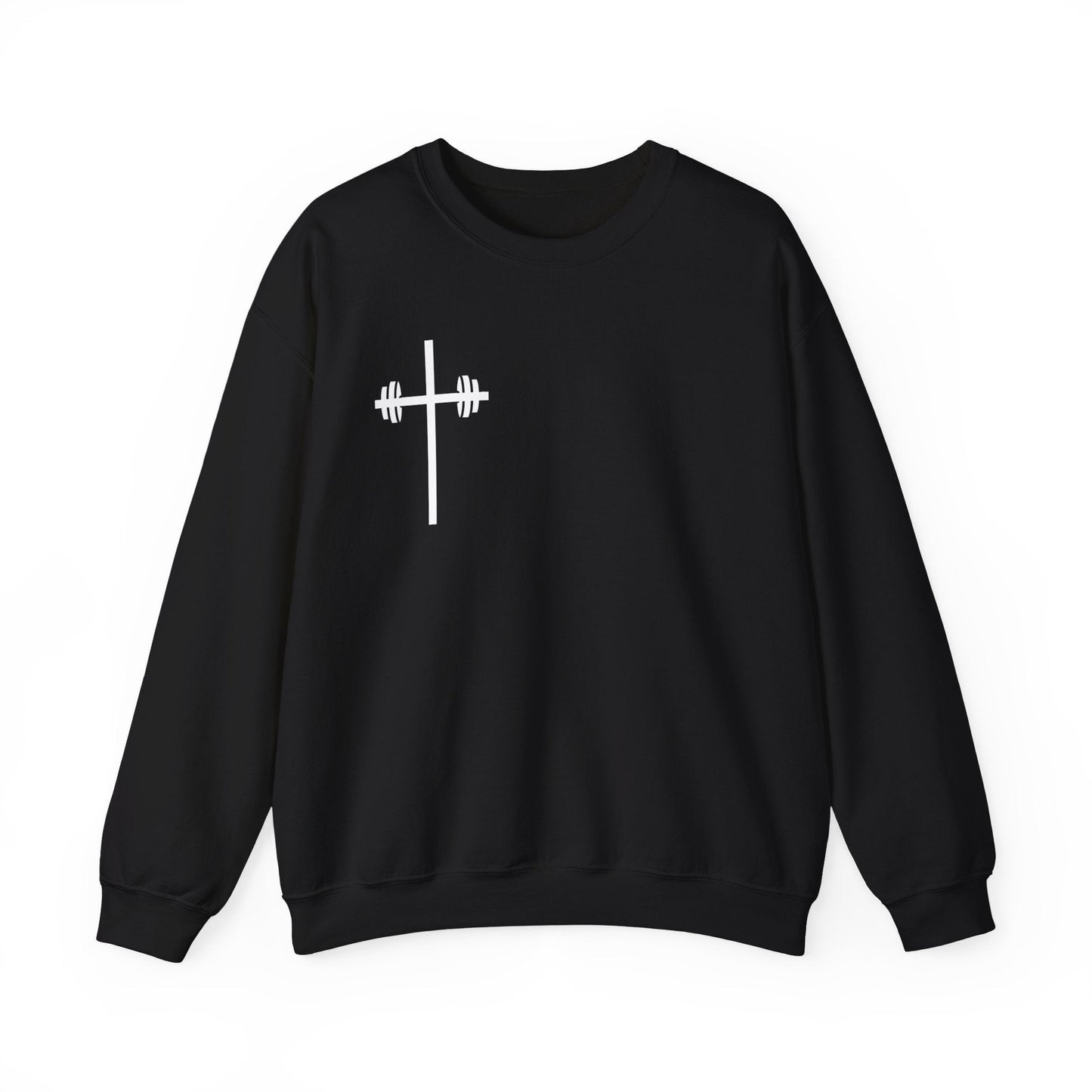 Faith & Strength Crewneck Sweatshirt - It's Never Luck, It's Always God gym sweatshirt
