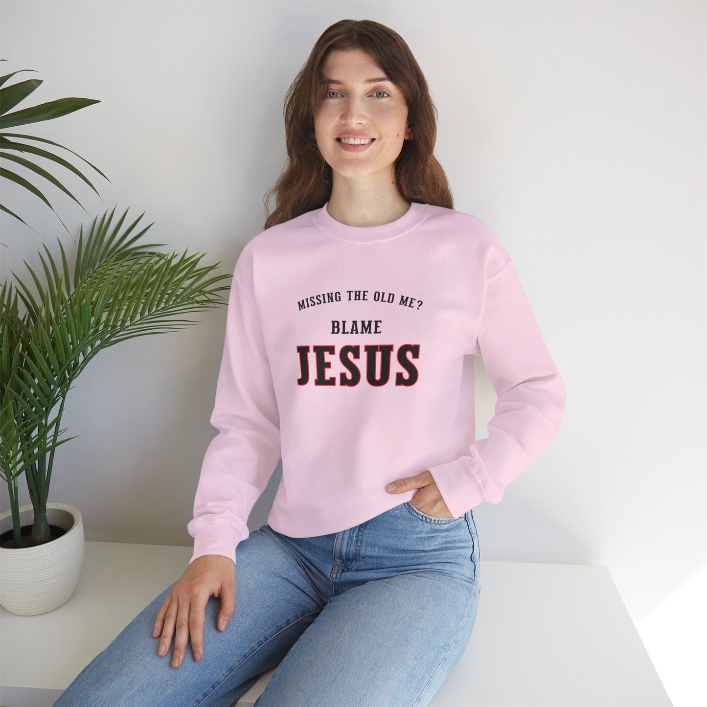 Blame Jesus Unisex Heavy Blend™ Crewneck Sweatshirt