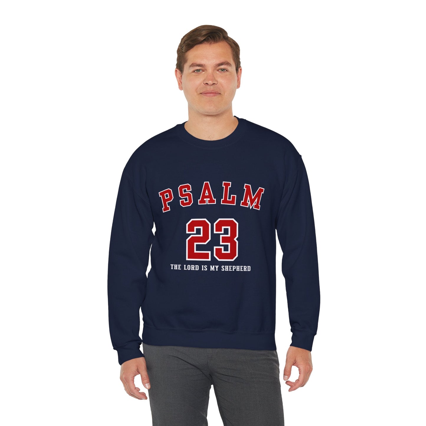 Psalm 23 The Lord Is My Shepherd Unisex Heavy Blend™ Crewneck Sweatshirt