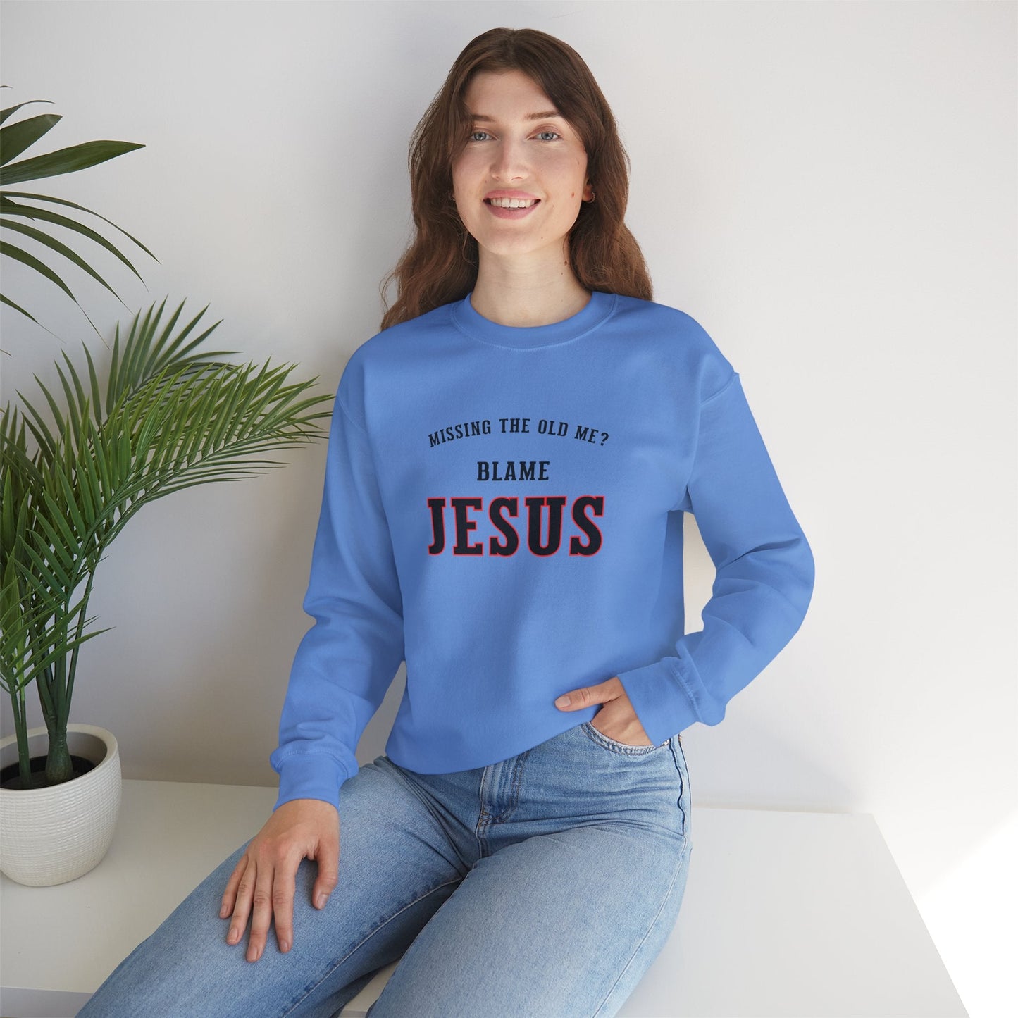 Blame Jesus Unisex Heavy Blend™ Crewneck Sweatshirt