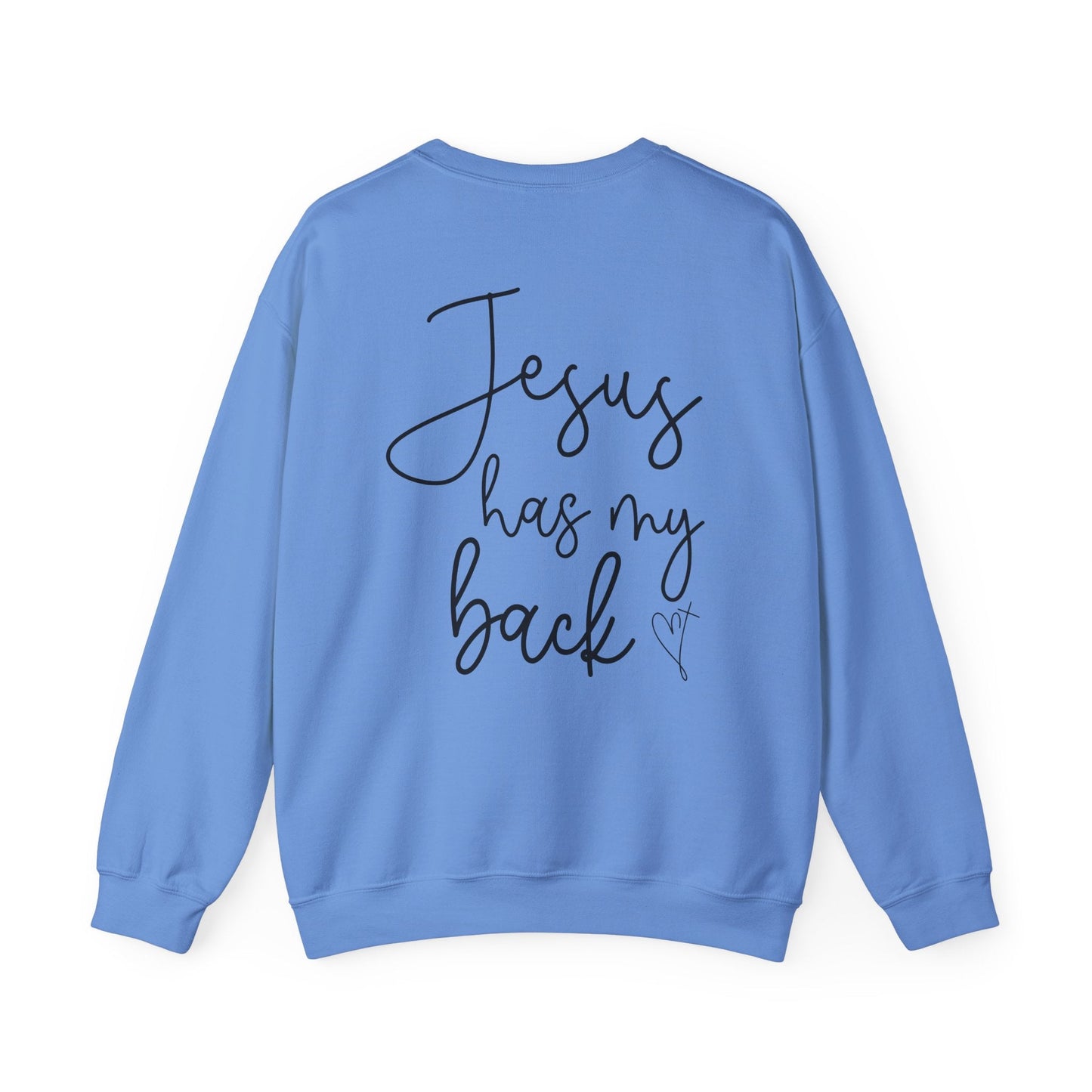 Jesus Has My Back Unisex Heavy Blend™ Crewneck Sweatshirt