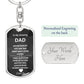 You Are My Number One Dad Keychain