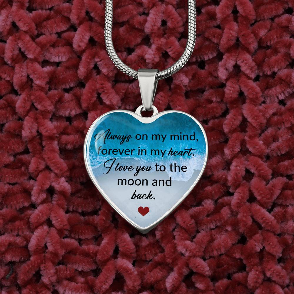 To The Moon And Back Heart Necklace