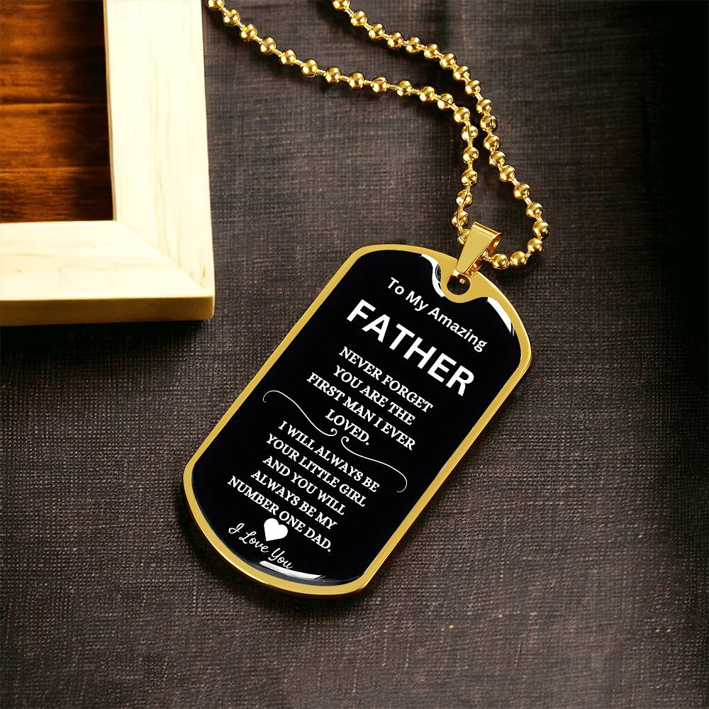 You Are My Number One Dad Necklace