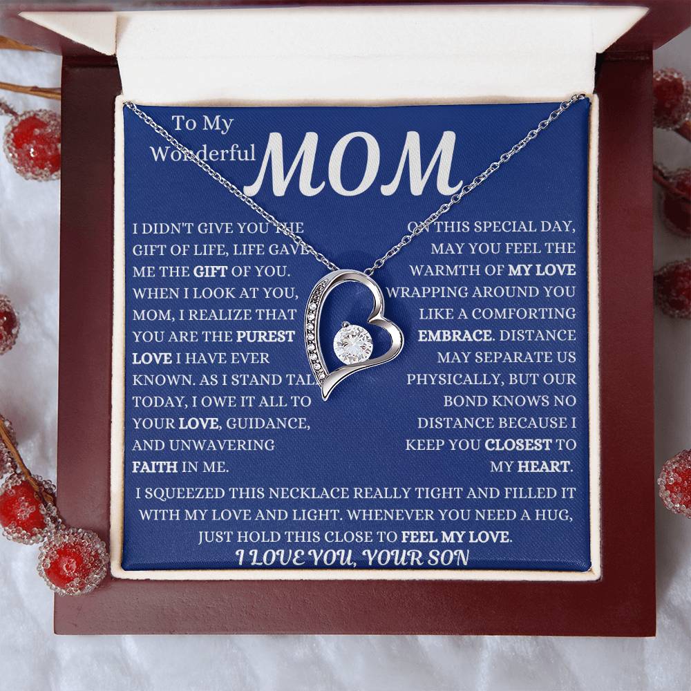 Life Gave Me The Gift Of You Mom Forever Love Necklace