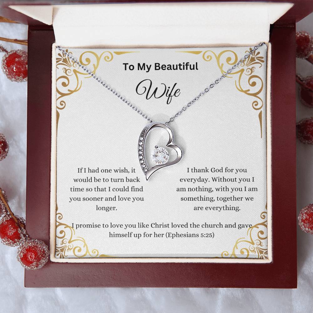 To My Beautiful Wife Forever Love Necklace