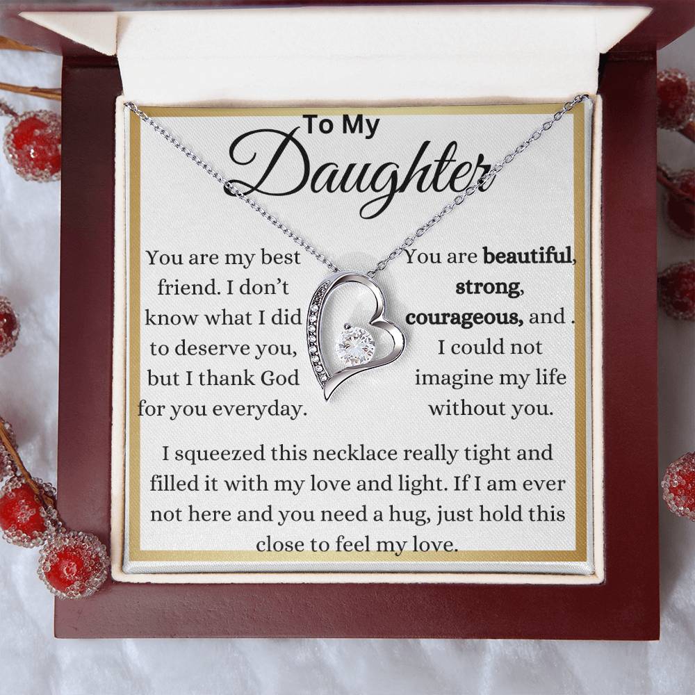 My Beautiful Daughter My Best Friend Forever Love Necklace