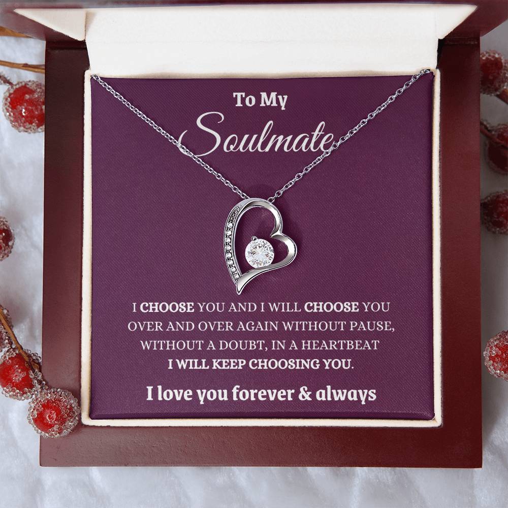 I Choose You Forever And Always Soulmate  Forever Love Necklace