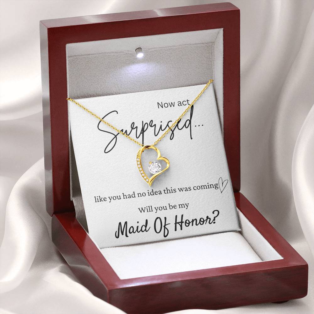 My Maid Of Honor Surprise Forever Love Necklace