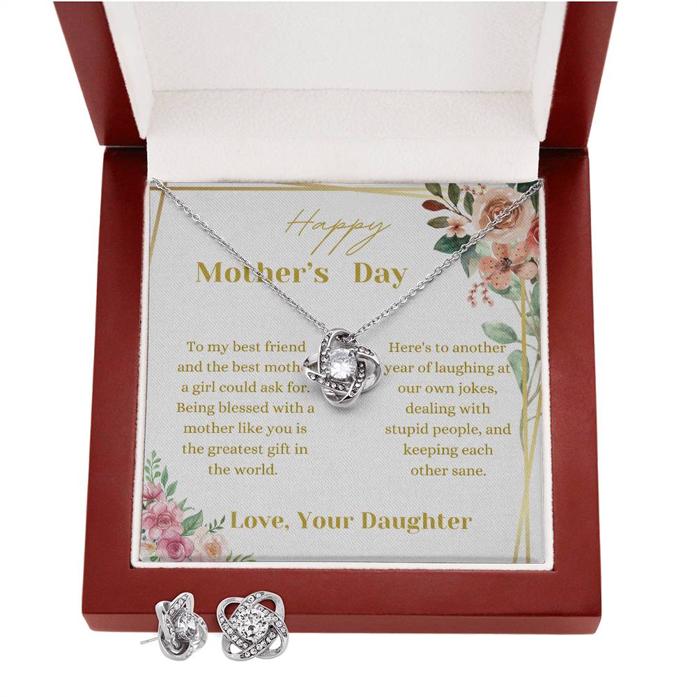 To Another Year Of Laughter Mother's Day Necklace + Earings