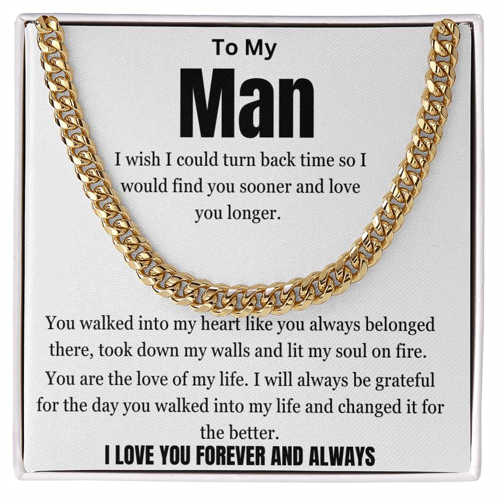 My Man The Love Of My Life Cuban Link Chain