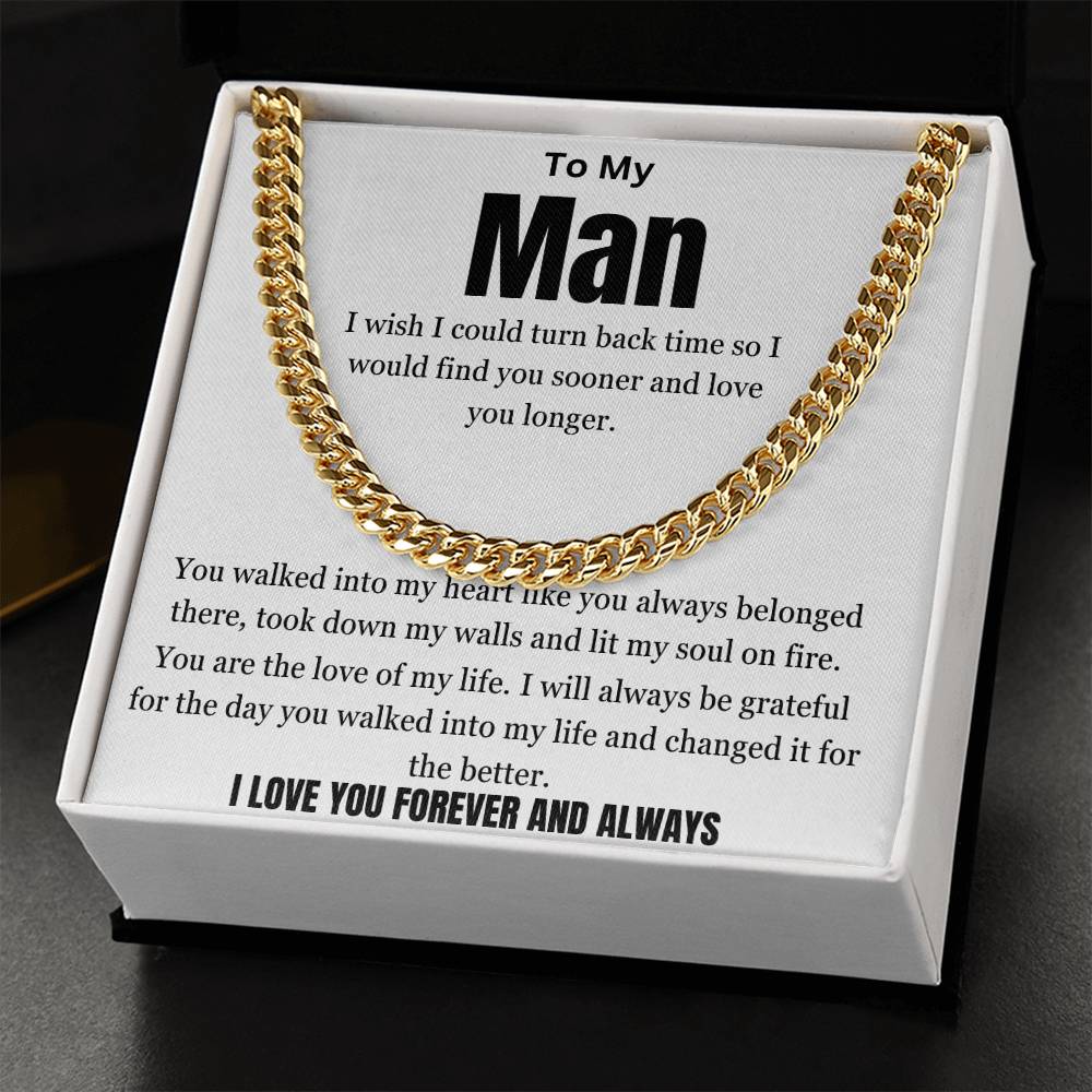 My Man The Love Of My Life Cuban Link Chain