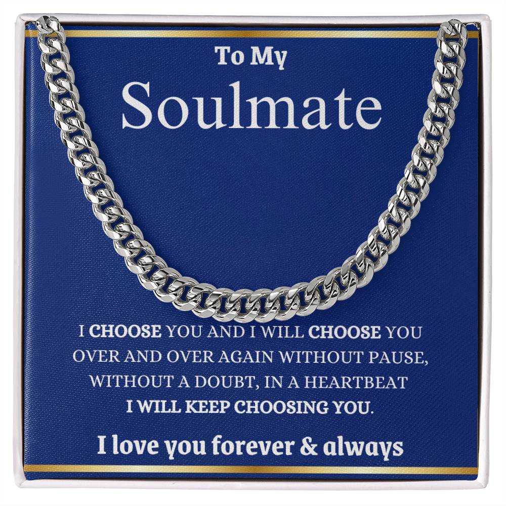 I Will Choose You Forever Cuban Link Chain