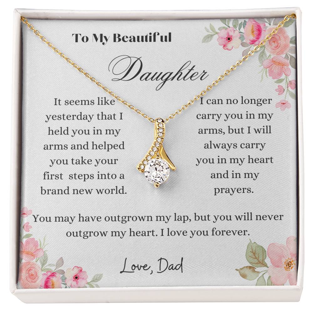 To My Beautiful Daughter Alluring Beauty Necklace