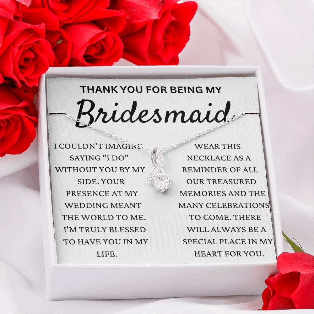 Thank You For Being My Bridesmaid Alluring Beauty Necklace