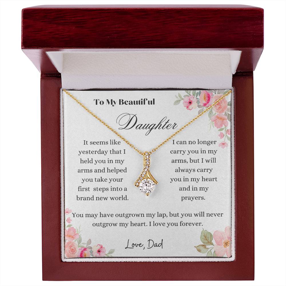 To My Beautiful Daughter Alluring Beauty Necklace