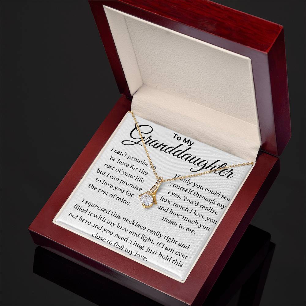 I Promise To Love My Granddaughter Alluring Beauty Necklace