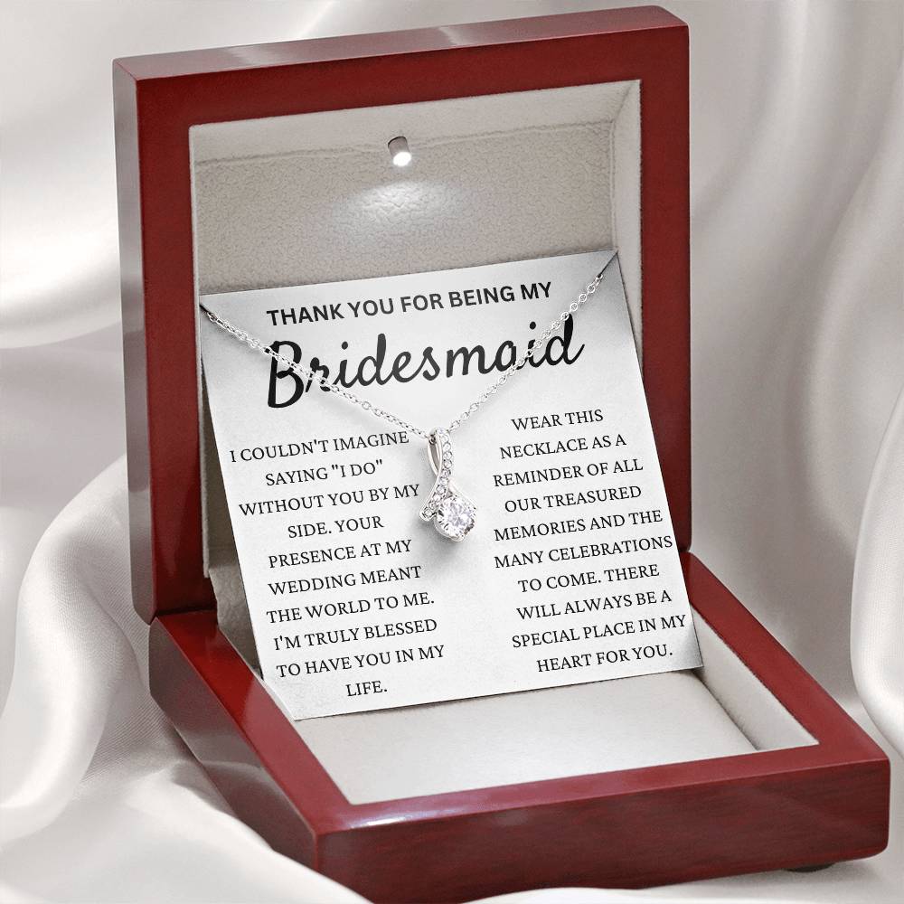 Thank You For Being My Bridesmaid Alluring Beauty Necklace