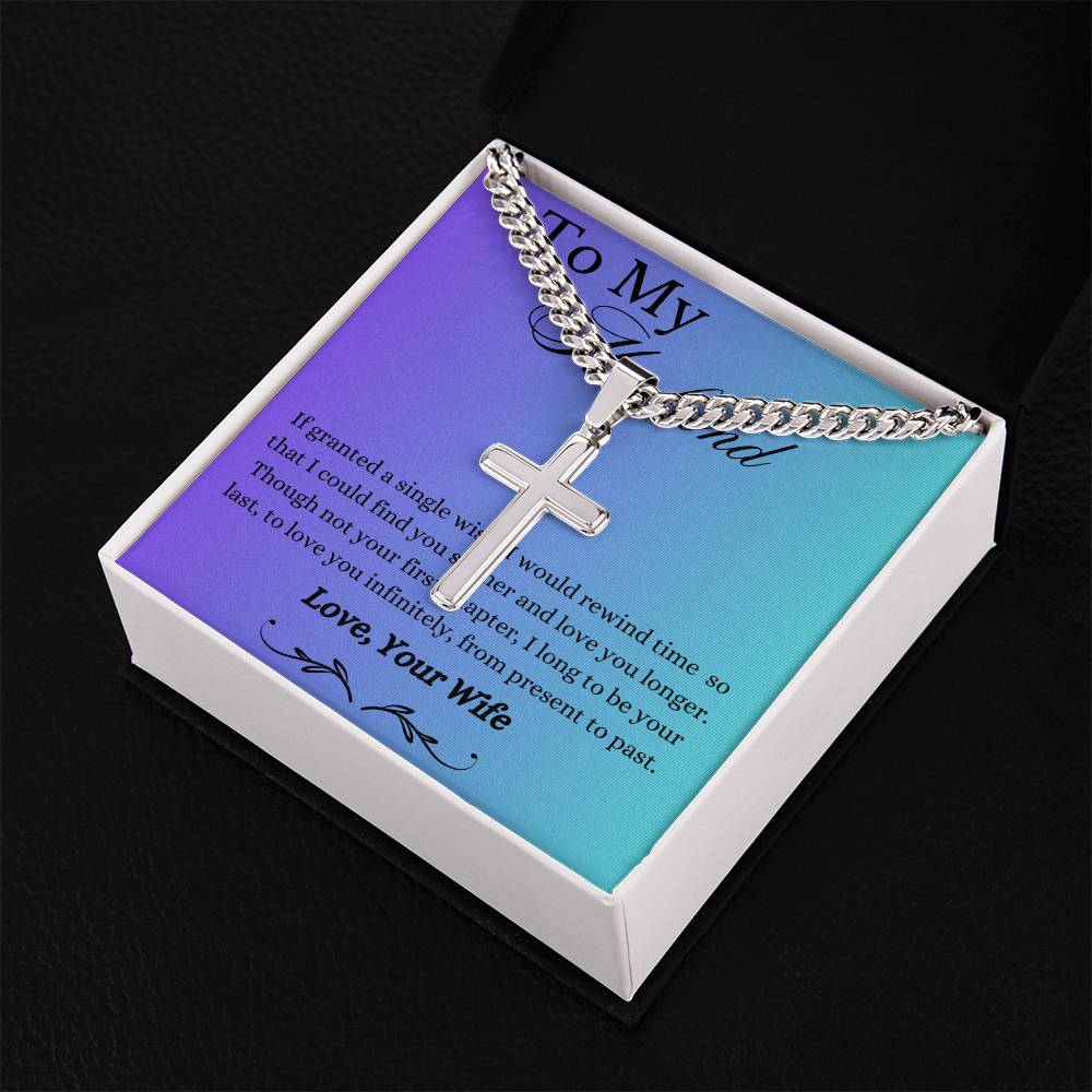 Personalized Steel Cross Necklace