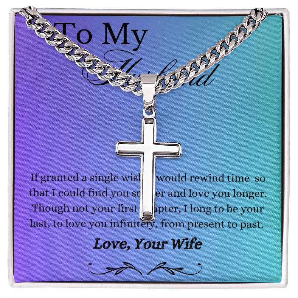 Personalized Steel Cross Necklace