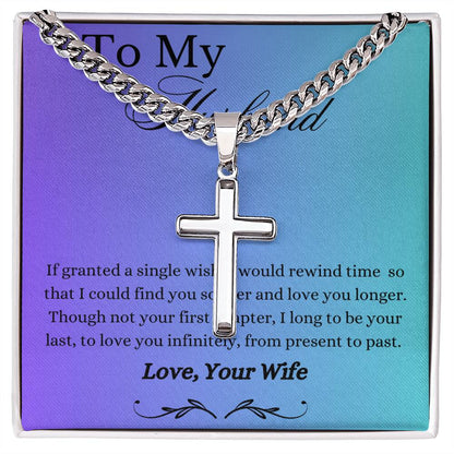 Personalized Steel Cross Necklace