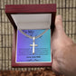 Personalized Steel Cross Necklace