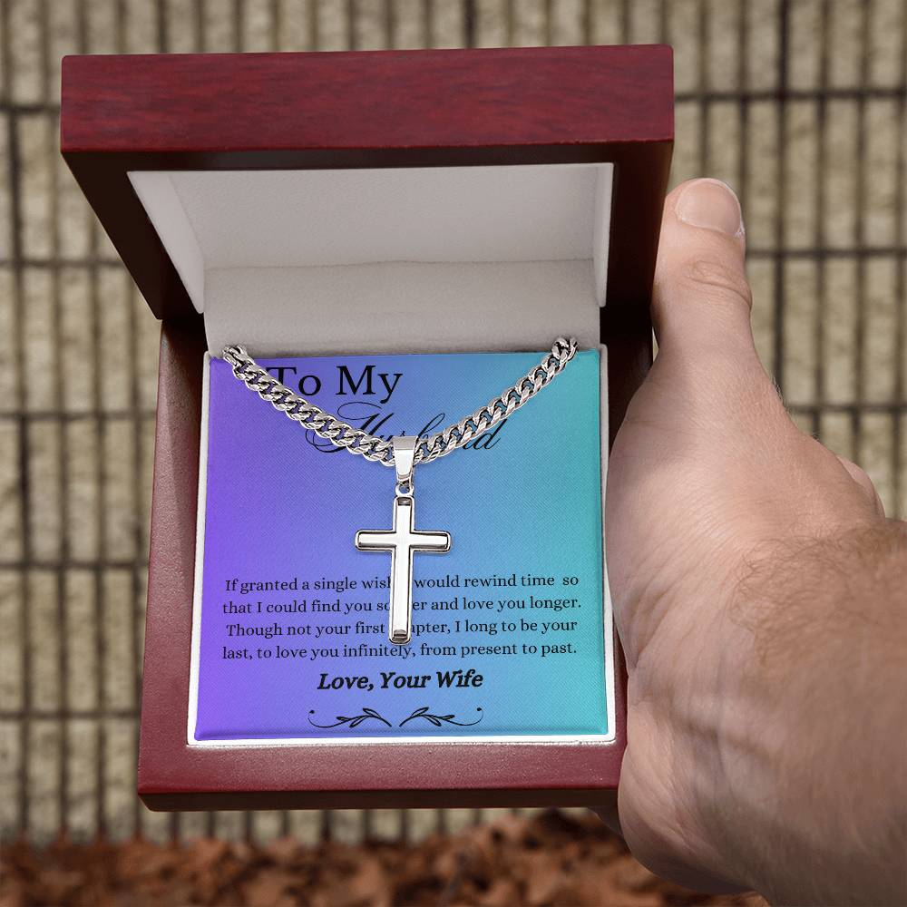 Personalized Steel Cross Necklace