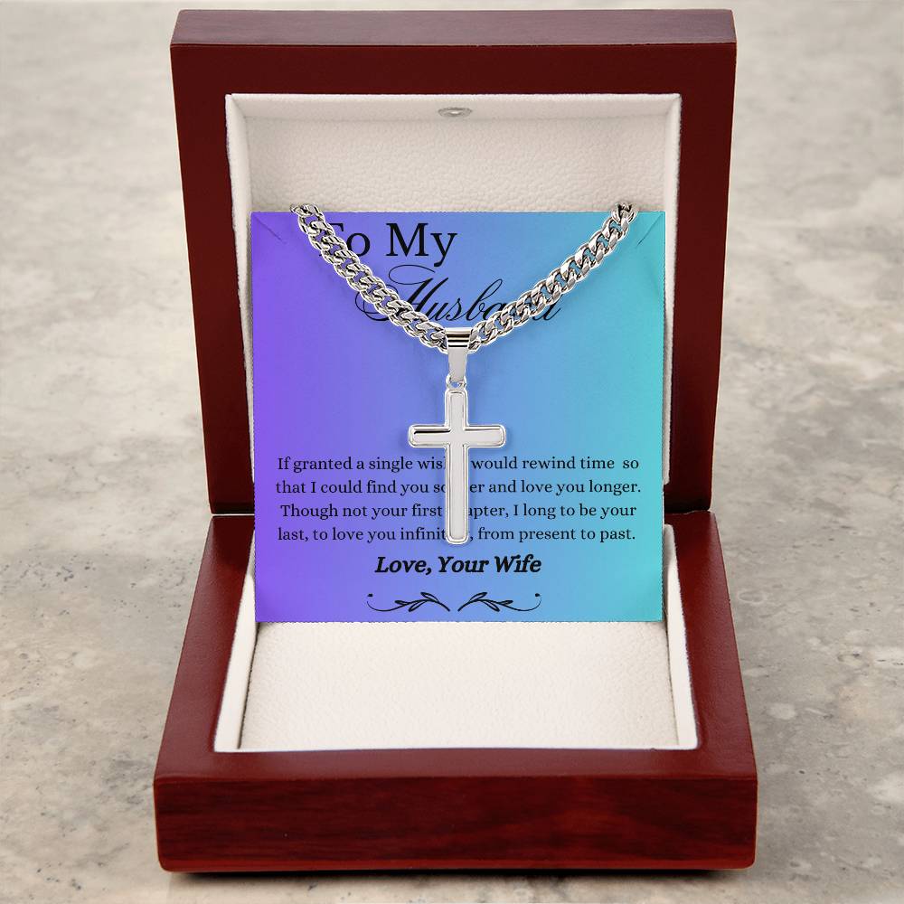 Personalized Steel Cross Necklace