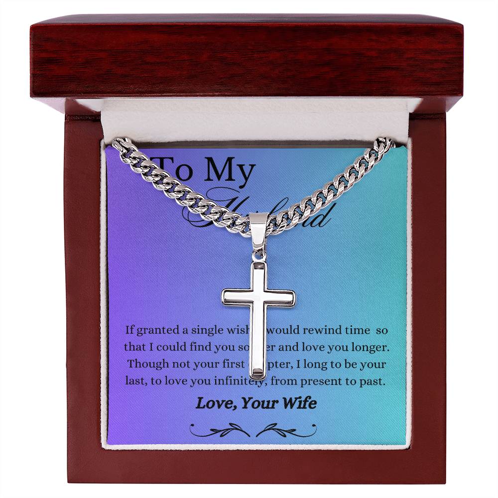 Personalized Steel Cross Necklace