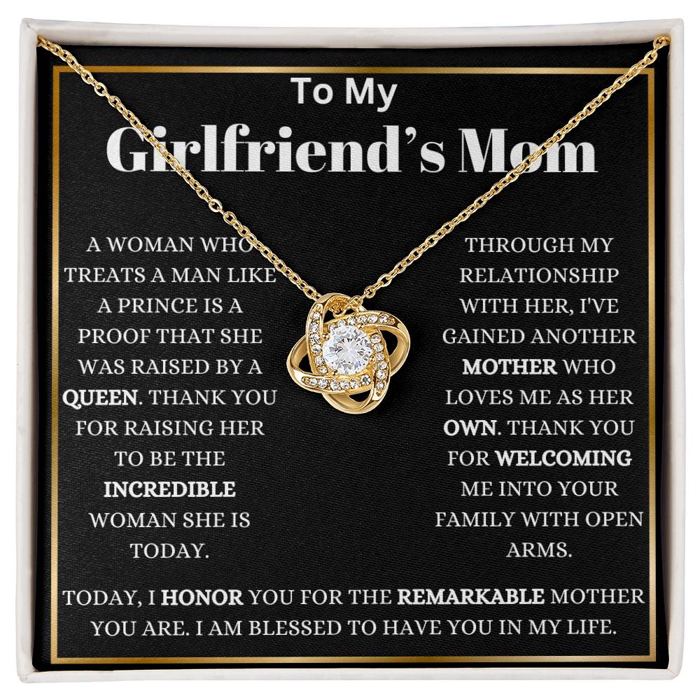 My Girlfriend's Mom My Blessing Love Knot Necklace