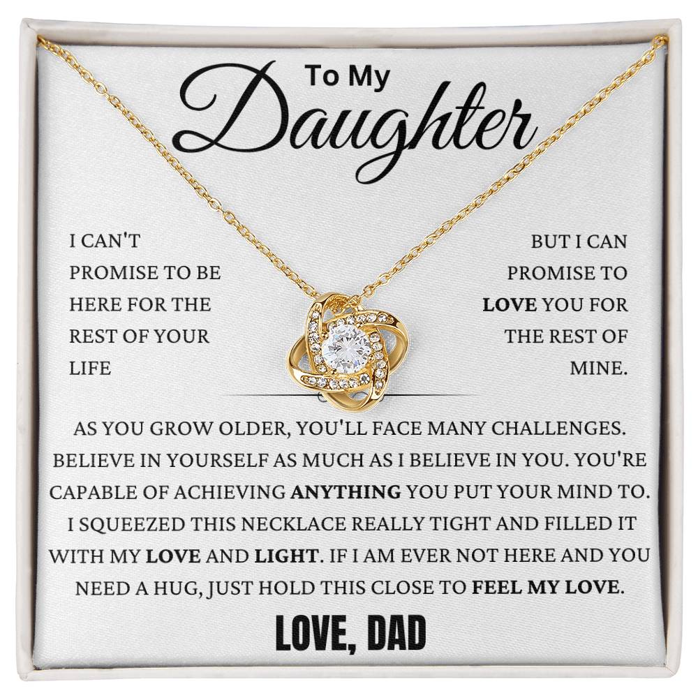 Feel My Love And Light Daughter Love Knot Necklace