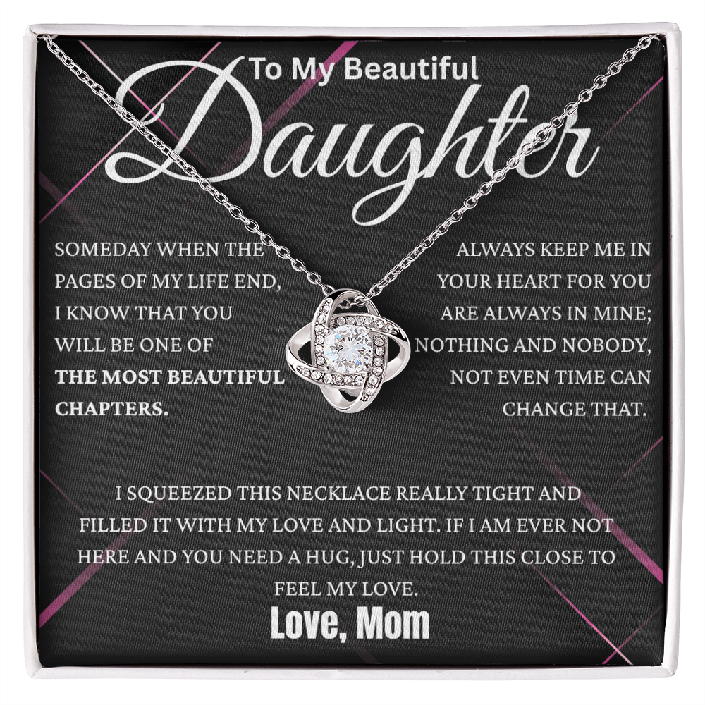 My Precious Daughter Love Knot Necklace From Mom