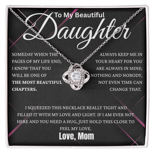 My Precious Daughter Love Knot Necklace From Mom